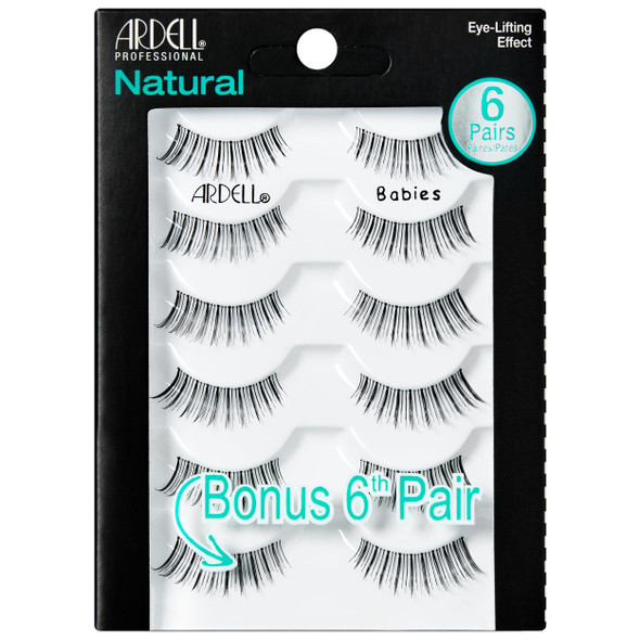Ardell False Eyelashes Natural Lashes Babies Black - Lightweight, Short Length, Reusable Fake Lashes, 1 Pack