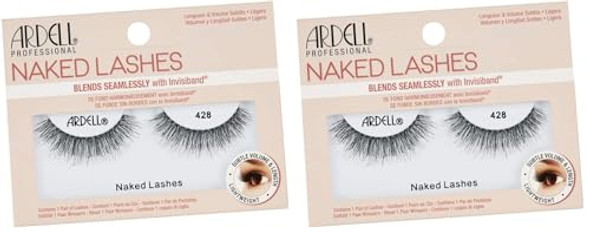 Ardell Strip Lashes Lashes 428 with Invisiband,1 pair (Pack of 2)