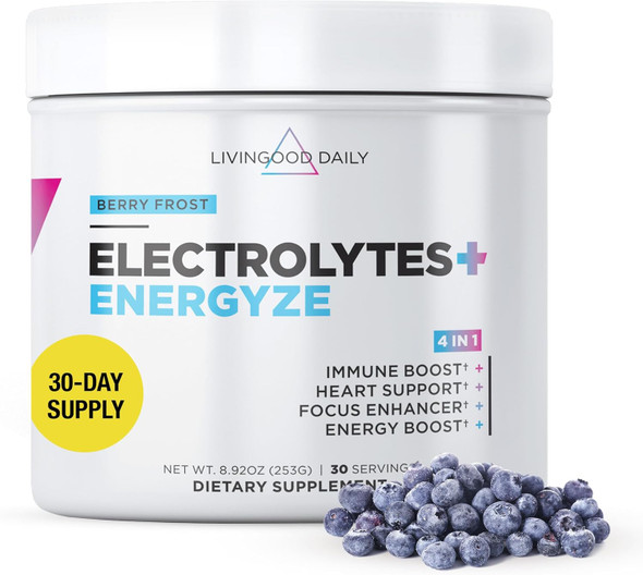 Livingood Daily Electrolytes Powder, Electrolytes Hydration Powder With Vitamin C, Taurine, D Ribose & Fos, Sugar Electrolyte Drink Mix, Keto, Gluten , Strawberry Lemonade, 30 Servings Livingood Daily Electrolytes Powder, Electrolytes Hydration Powder With Vitamin C, Taurine, D Ribose & Fos, Sugar Electrolyte Drink Mix, Keto, Gluten , Strawberry Lemonade, 30 Servings