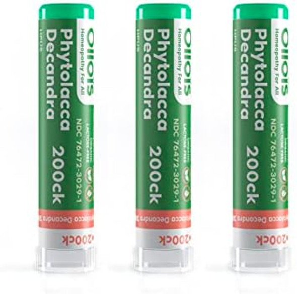 Ollois Phytolacca Decandra 200Ck Organic, Lactose-, Kosher Homeopathic Medicine, 80 Pellets (Pack Of 3) Ollois Phytolacca Decandra 200Ck Organic, Lactose-, Kosher Homeopathic Medicine, 80 Pellets (Pack Of 3)