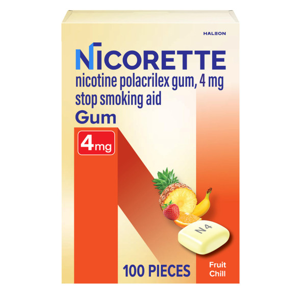 Nicorette Gum 4 Mg Kit Fruit Chill 100