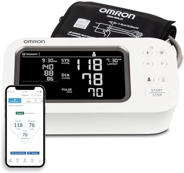 Omron Platinum Blood Pressure Monitor For Home Use & Upper Arm Blood Pressure Cuff - #1 Doctor & Pharmacist Recommended Brand - Clinically Validated - Afib Detection - Connect App