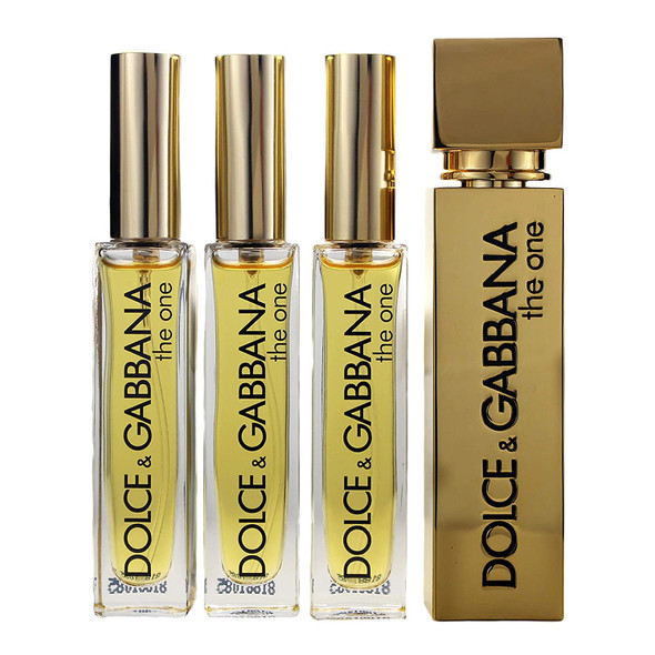 The One By Dolce & Gabbana For Women Eau De Parfum Purse Spray .37 Oz And Three Refills .37 Oz Each