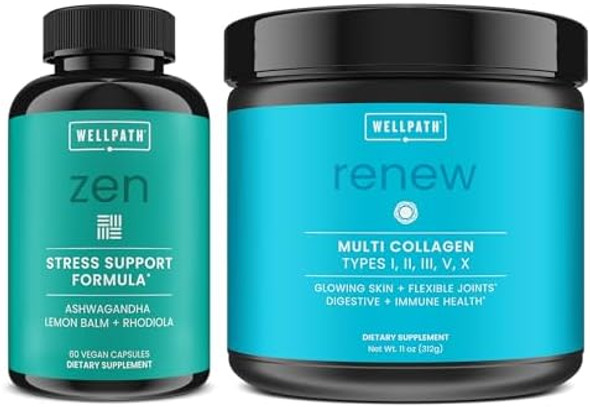 Wellpath Zen & Re Bundle – Stress Relief & Collagen Support Wellpath Zen & Re Bundle – Stress Relief & Collagen Support