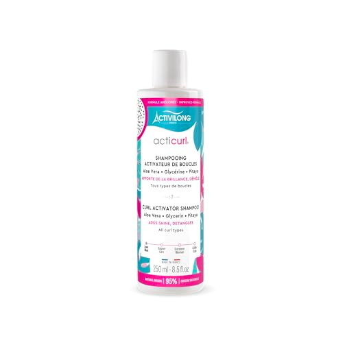 Activilong Acticurl Hydra Curl Activator Shampoo – Gently Cleanses Your Curls Without Damaging Them – Infused With Dragon Fruit/Pitaya And Aloe Vera – Moisturize Shape And Boost Your Curls – 250 Ml.