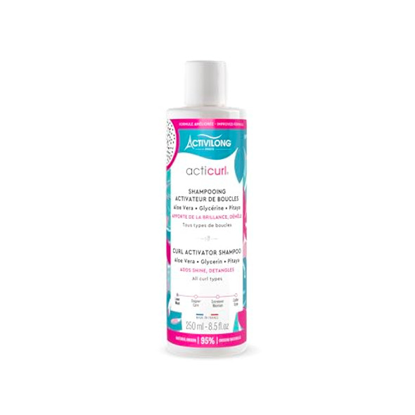 Activilong Acticurl Hydra Curl Activator Shampoo – Gently Cleanses Your Curls Without Damaging Them – Infused With Dragon Fruit/Pitaya And Aloe Vera – Moisturize Shape And Boost Your Curls – 250 Ml.