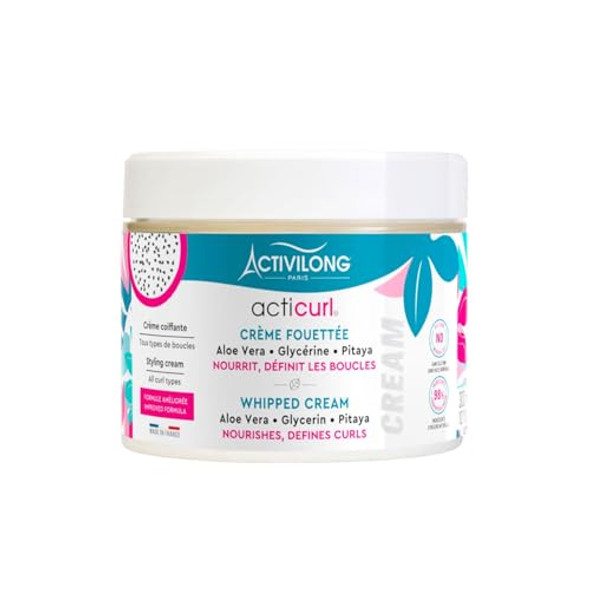 Activilong Acticurl Curl Whipped Cream – Define Hydrate And Style Your Curls Effortlessly – Infused With Dragon Fruit And Aloe Vera – Nutrition Hydration And Hold For Bouncy Curls – 300 Ml.