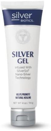 American Biotech Labs Silver Biotics Patented Multivalent SilverSol 20 PPM Soothing Skin Gel  Versatile 4.0 oz for Skin Comfort and Wellness