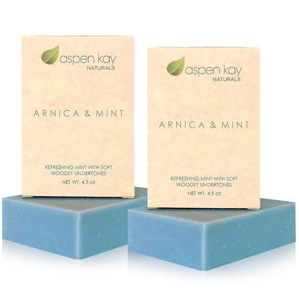 Aspen Kay Naturals Arnica Soap. With Organic Shea Butter Arnica Oil & Pure Essential Oils. All Skin Types. Made In The Usa. 4.5 Oz Bar