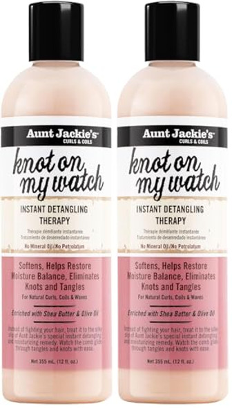 Aunt Jackie'S Curls And Coils Knot On My Watch Instant Hair Detangling Therapy For Natural Curls Coils And Waves Enriched With Shea Butter 12 Oz (Pack Of 2) Aunt Jackie'S Curls And Coils Knot On My Watch Instant Hair Detangling Therapy For Natural Curls Coils And Waves Enriched With Shea Butter 12 Oz (Pack Of 2)