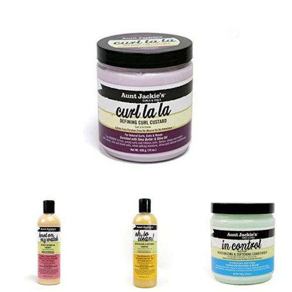 Aunt Jackie'S Perfect Hydrate Your Hair Curls Kit - Ideal For Curly Wavy Coiled Kinky Hair Textures