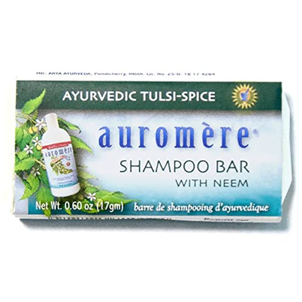 Auromere Ayurvedic Shampoo Bar - Eco Friendly Vegan Handmade Natural Non Gmo All In One Bar 1 Pack