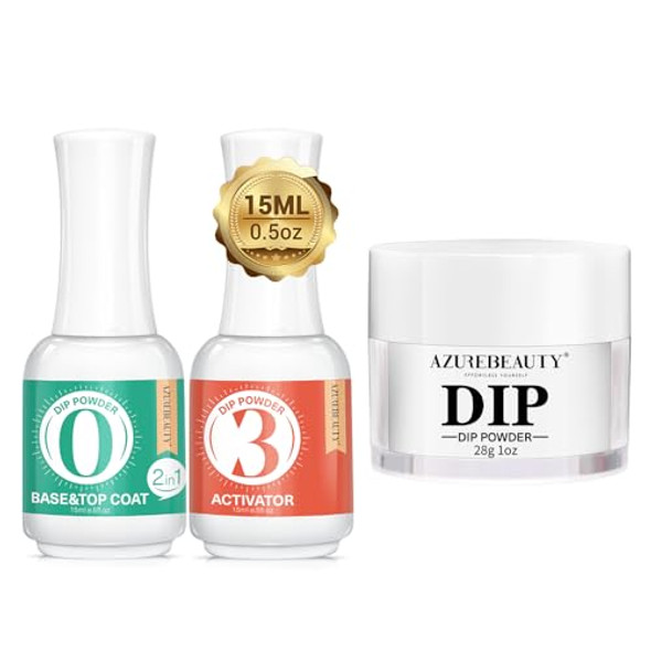 Azurebeauty 2 Pcs Dip Powder Liquid Sets Clear Dip Powder 15Ml Dipping Powder Set