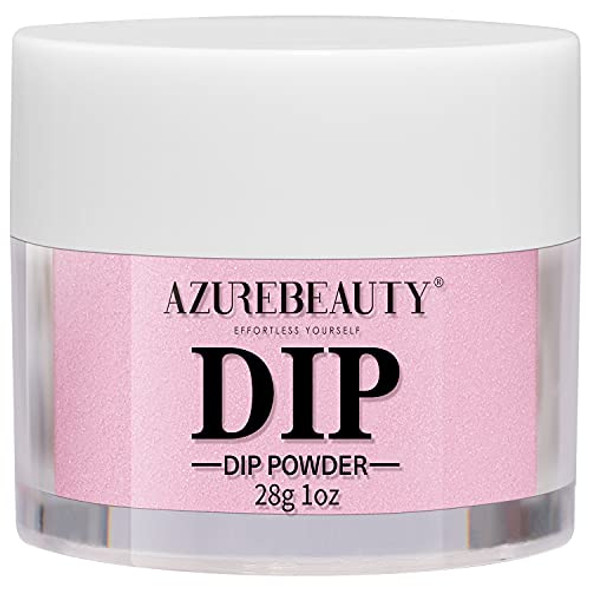 Azurebeauty Dip Powder Nude Pink Color Azurebeauty Nail Dipping Powder French Nail Art Starter Manicure Salon Diy At Home Odor- And Long-Lasting No Needed Nail Lamp Curing 1 Oz