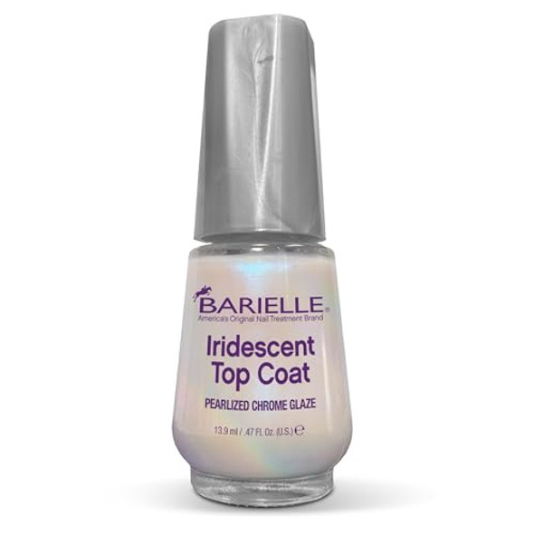 Barielle Iridescent Top Coat .47 Oz. - Pearlized Chrome Glaze Nail Polish Top Coat