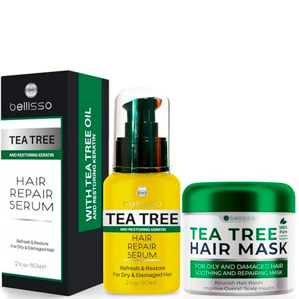 Bellisso Tea Tree Oil Hair Mask And Tea Tree Oil Hair Serum