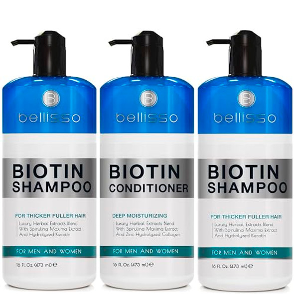 Bellisso Biotin Shampoo And Conditioner Set And Biotin Shampoo
