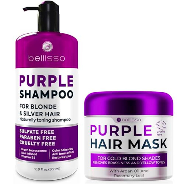 Bellisso Purple Shampoo And Purple Hair Mask