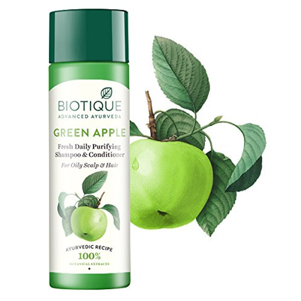 Biotique Bio Green Apple Fresh Daily Purifying Shampoo And Conditioner For Oily Scalp & Hair 190 Ml/5.07 Oz. Biotique Bio Green Apple Fresh Daily Purifying Shampoo And Conditioner For Oily Scalp & Hair 190 Ml/5.07 Oz.