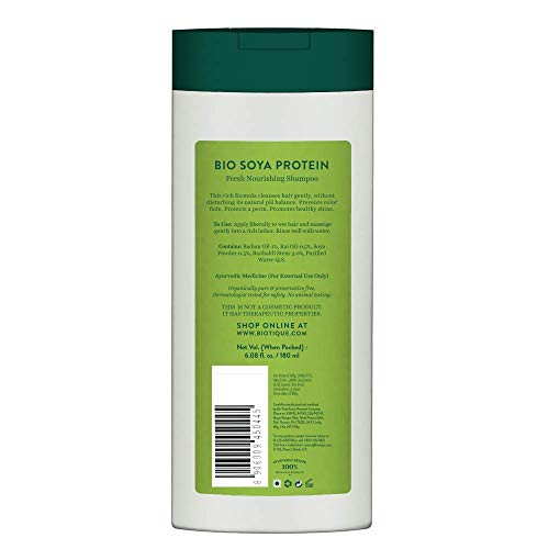 Biotique Bio Soya Protein Fresh Nourishing Shampoo 180 Ml I For Dry Damaged & Color Treated Hair