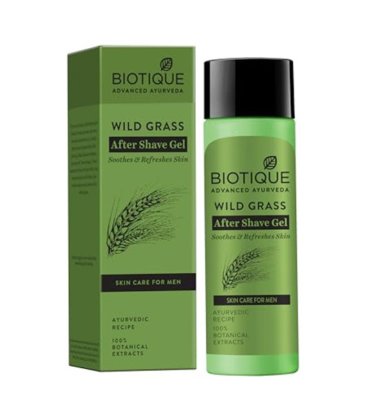 Biotique Bio Wild Grass A Soothing After Shave Gel For Men 120Ml I Eliminates Shave Bumps I 100% Natural & Organic