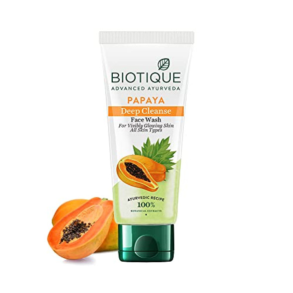 Biotique Bio Papaya Exfoliating Face Wash For All Skin Types 150Ml / 3.38 Fl. Oz.
