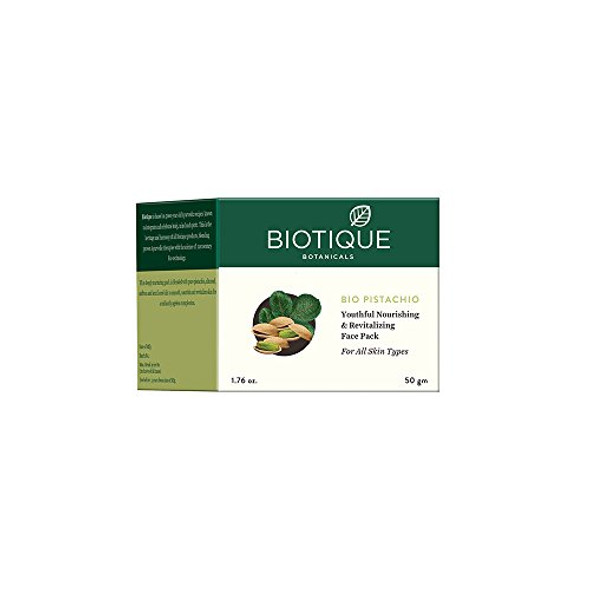 Biotique Bio Pistachio Ageless Nourishing & Revitalizing Face Pack For All Skin Types 50G I 1.76 Oz.