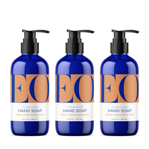 Eo Liquid Hand Soap 12 Ounce (Pack Of 3) Orange Blossom And Vanilla Organic Plant-Based Gentle Cleanser With Pure Essential Oils Eo Liquid Hand Soap 12 Ounce (Pack Of 3) Orange Blossom And Vanilla Organic Plant-Based Gentle Cleanser With Pure Essential Oils