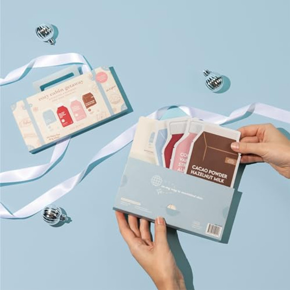 Esw Beauty Cabin Getaway Face Mask Set – Soothing & Restoring With Coconut Cranberry Beet & Cacao – Includes Strawberries & Cream Vanilla Oat Spiced Glow & Cacao Hazelnut – Vegan Skincare