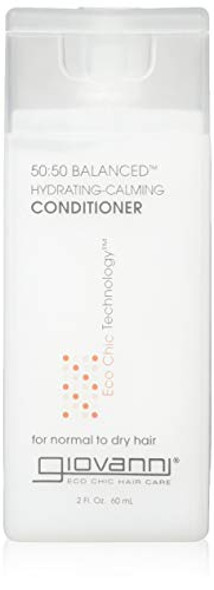 Giovanni 50:50 Balanced Hydrating Calming Conditioner - Leaves Hair Ph Balanced Ideal For Over-Processed Environmentally Stressed Hair No Parabens Color Safe Sulfate  - 2 Oz