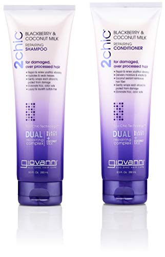 Giovanni Cosmetics - 2Chic Repairing Shampoo & Conditioner 8.5 Fluid Ounce / 250 Milliliter - Dual Repairing Complex For Damaged Over-Processed Hair