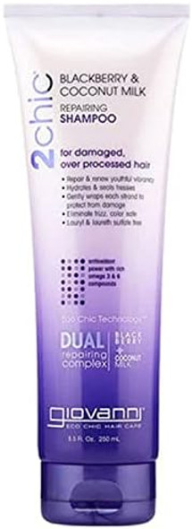 Giovanni 2Chic Blackberry & Coconut Milk Repair Shampoo 8.5 Oz By Giovanni Cosmetics (Pack Of 3)