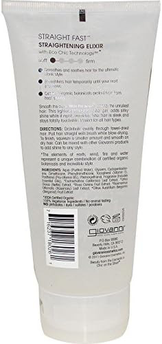 Giovanni Hair Care Straight Fast Hair Straightening Elixir 6.80 Oz