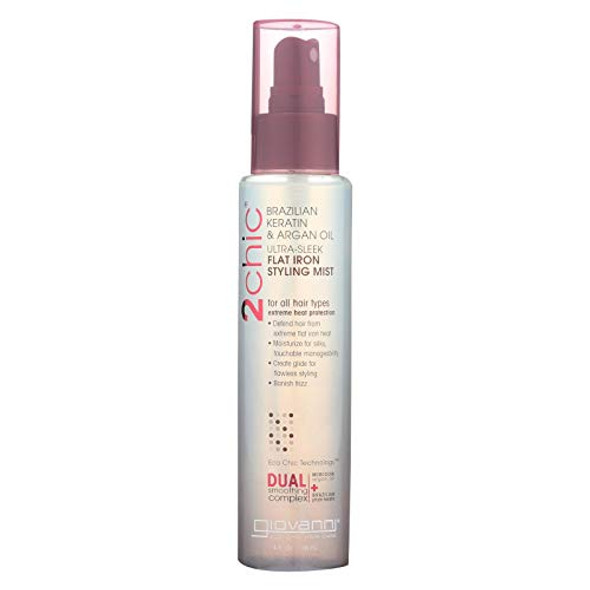 Giovanni Brazilian Keratin & Argan Oil Flat Iron Styling Mist 4 Fl Ounce Liquid Giovanni Brazilian Keratin & Argan Oil Flat Iron Styling Mist 4 Fl Ounce Liquid
