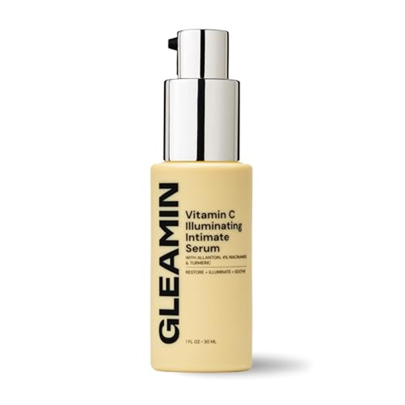 Gleamin Illuminating Intimate Serum With Vitamin C 4% Niacinamide & Alpha Arbutin Brightening Hyperpigmentation Treatment For Body - Underarm Intimates Areas & Inner Thigh Lightening 1 Fl Oz