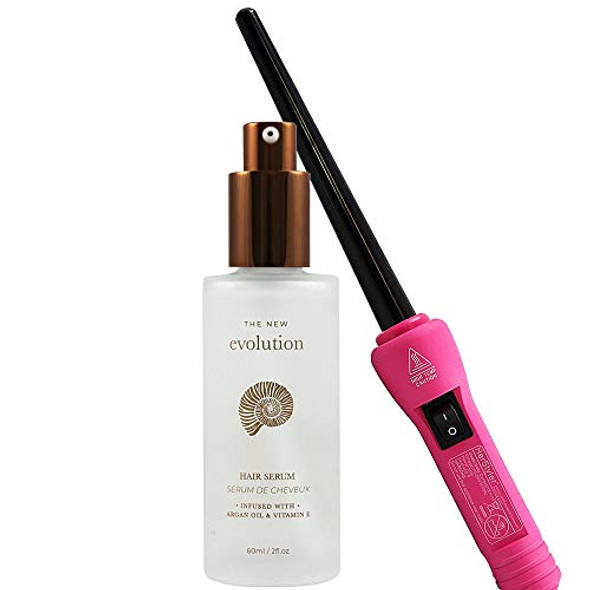 Herstyler 2 Pack Evolution Hair Serum And Baby Curls Mini Curling Iron