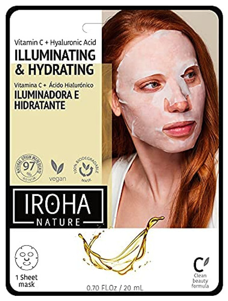 Iroha Nature - Illuminating & Hydrating 100% Biodegradable Sheet Mask With Pure Vitamin C Iroha Nature - Illuminating & Hydrating 100% Biodegradable Sheet Mask With Pure Vitamin C