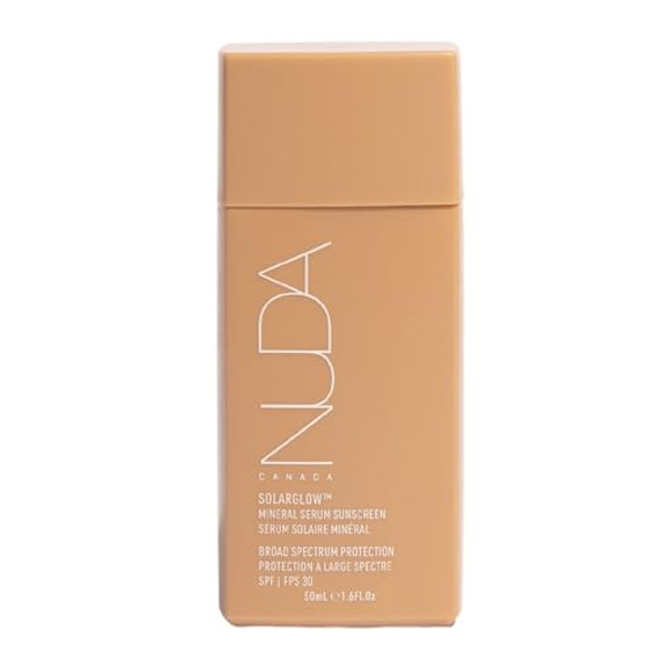 Nuda Canada  Solarglow Mineral Serum Sunscreen  Spf 30 Broad-Spectrum Zinc Oxide Mineral  Non Comedogenic Face For Sensitive Skin  Reef-Friendly Mineral Sunscreen For Face (50 Ml)