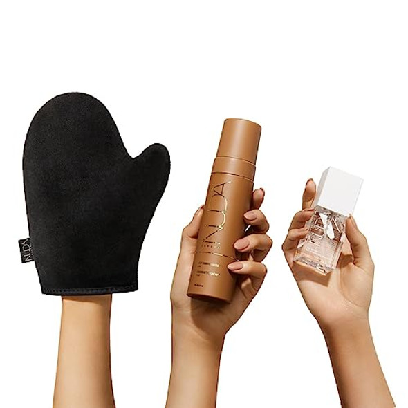 Nuda Canada Dark Self-Tanning Mousse Dark Face Tan Water And Tanning Mitt Bundle Nuda Canada Dark Self-Tanning Mousse Dark Face Tan Water And Tanning Mitt Bundle