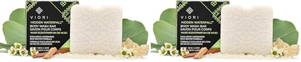 Viori  Waterfall Body Wash Bar Soap - Sweet Musk Organic Soap Bar - Extra Moisturizing Natural Body Soap (Pack Of 2)