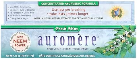 Auromere Freshmint Herbal Toothpaste 4.16 Oz