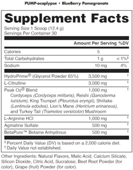 Bucked Uppump-Ocalypse Blueberry Pomegranate  Nitric Oxide L Arginine Supplement  Citrulline Malate Glycerpump  Ultimate N.O. Booster  Lean Muscle Support  Blood Flow Vascularity Hydration Endurance Bucked Uppump-Ocalypse Blueberry Pomegranate  Nitric Oxide L Arginine Supplement  Citrulline Malate Glycerpump  Ultimate N.O. Booster  Lean Muscle Support  Blood Flow Vascularity Hydration Endurance