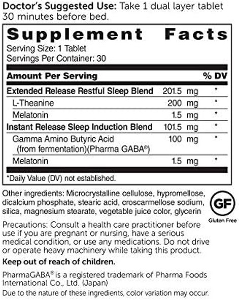 Dr. Whitaker Restful Night Extended Release Melatonin Sleep Aid Helps You Fall Asleep And Stay Asleep Longer With Dual-Layer Extended Release Technology 30 Tablets (30-Day Supply)