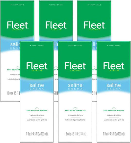 Fleet Enema Saline Ready To Use - 4.5 Oz (6 Pack)
