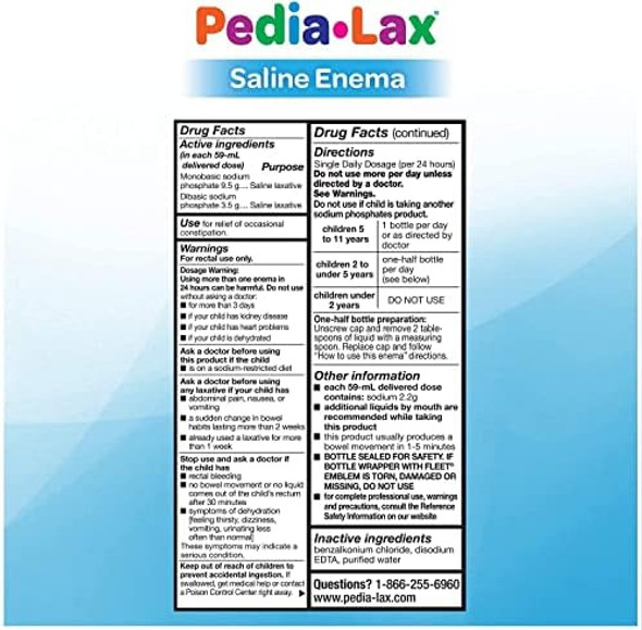 Fleet Pedia-Lax Enema 2.25 Oz (Pack Of 12)