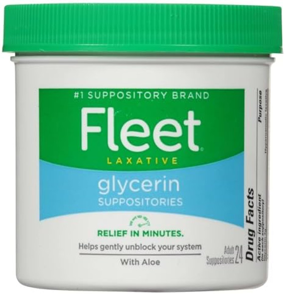 Fleet Suppos Adult Size 24S Fleet Adult Glycerin Suppository Laxatives
