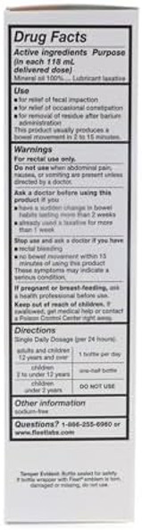 Fleet Laxative Mineral Oil Enema For Constipation 4.5 Fl Oz Bottle (4 Pack) Fleet Laxative Mineral Oil Enema For Constipation 4.5 Fl Oz Bottle (4 Pack)