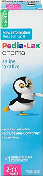 Fleet Pedia-Lax For Ages 2-11 Years Saline Laxative Enema 2.25 Oz. (Quantity Of 6) Fleet Pedia-Lax For Ages 2-11 Years Saline Laxative Enema 2.25 Oz. (Quantity Of 6)