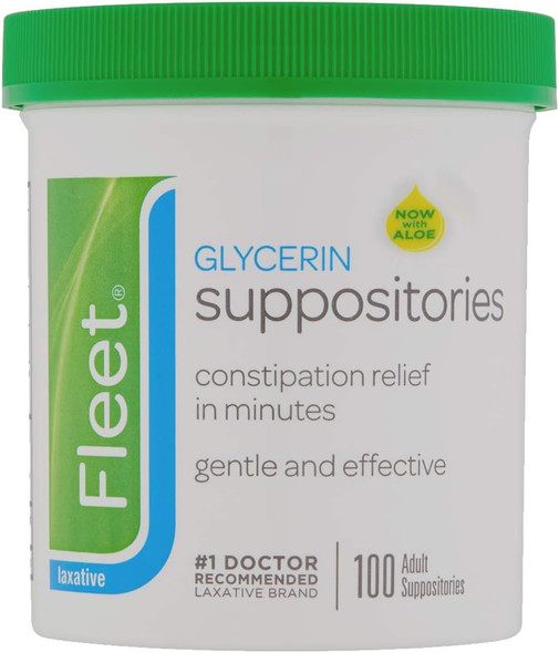 Fleet - Glycerin Suppositories Laxative Adult Jar 100 Each