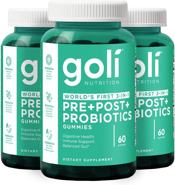 Goli Nutritional Supplement Pre+Post+Probiotics Gummy - 300 Count - World'S First 3-In-1 Gluten- Vegan Non-Gmo And Gelatin-. Goli Nutritional Supplement Pre+Post+Probiotics Gummy - 300 Count - World'S First 3-In-1 Gluten- Vegan Non-Gmo And Gelatin-.